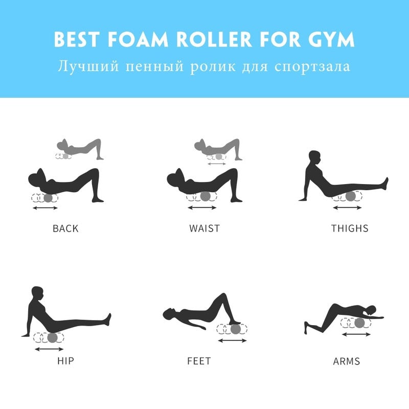 Gym Fitness Foam Roller: Yoga Column for Deep Tissue Massage & Muscle Recovery